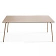 OVIALA - Ensemble table de jardin et 6 chaises en métal taupe - Palavas - vignette