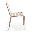 OVIALA - Ensemble table de jardin et 6 chaises en métal taupe - Palavas - vignette