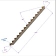 DECKLINEA - Escalier Bois Exterieur - 15 Marches - Largeur : 1m20 - Hauteur : 2m55 - Sans Contremarches - Pin du Nord - Traité Autoclave - vignette