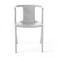 OVIALA - Lot de 4 chaises en plastique blanc - Berlin - vignette