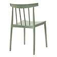 OVIALA - Lot de 4 chaises de terrasse vert sauge en plastique - Lisboa - vignette