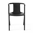 OVIALA - Lot de 4 chaises en plastique noir - Berlin - vignette
