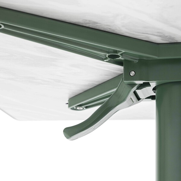 OVIALA - Pied de table inclinable 72 cm en aluminium vert foncé Klipo - Klipo - large