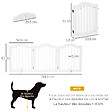 PAWHUT - Barrière modulable pliable barrière de sécurité 154,5L x 61H cm MDF blanc - vignette