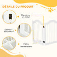 PAWHUT - Barrière modulable pliable barrière de sécurité 154,5L x 61H cm MDF blanc - vignette