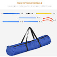PAWHUT - Agility sport pour chiens équipement complet : 6 poteaux slalom, obstacle, anneau + sac de transport bleu jaune rouge - vignette