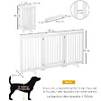 PAWHUT - Barrière modulable pliable barrière de sécurité avec porte verrouillable intégrée dim. 155L x 35l x 76H cm MDF blanc - vignette
