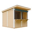 TIMBELA - Grand stand marché avec comptoir 5,9 m2 - H240x248x305 cm - Construction de Panneaux LP Smartside - Timbela M950-HARVEST HONEY - vignette