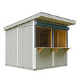 TIMBELA - Grand stand marché avec comptoir 5,9 m2 - H240x248x305 cm - Construction de Panneaux LP Smartside - Timbela M950-TUNDRA GREY - vignette