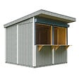 TIMBELA - Grand stand marché avec comptoir 5,9 m2 - H240x248x305 cm - Construction de Panneaux LP Smartside - Timbela M950-CAVERN STEEL - vignette