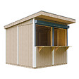 TIMBELA - Grand stand marché avec comptoir 5,9 m2 - H240x248x305 cm - Construction de Panneaux LP Smartside - Timbela M950-TERRA BROWN - vignette