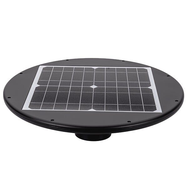 ASLO - Lampadaire Solaire extérieur LED 6000K Noir Eclairage 360° Surface éclairée 80m² ASLO - large