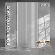 MON MARCHE DECO - Lot de 2 Panneaux Tasseaux Bois - Blanc Feutre Noir - 2,88 m² - vignette