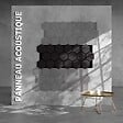 MON MARCHE DECO - Lot de 2 Panneaux Hexagonaux H. 76 cm L. 62 cm - Chêne Noir Feutre Noir - vignette