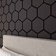 MON MARCHE DECO - Lot de 2 Panneaux Hexagonaux H. 76 cm L. 62 cm - Chêne Noir Feutre Noir - vignette