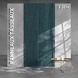 MON MARCHE DECO - Lot de 2 Panneaux Tasseaux Bois - Bleu Oxyde Feutre Noir - 2,88 m² - vignette