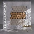 MON MARCHE DECO - Lot de 2 Panneaux Hexagonaux H. 76 cm L. 62 cm - Chêne Brun Feutre Noir - vignette