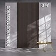MON MARCHE DECO - Lot de 2 Panneaux Tasseaux Bois - Noyer Feutre Blanc - 3 m² - vignette