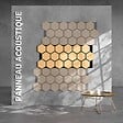 MON MARCHE DECO - Lot de 2 Panneaux Hexagonaux H. 76 cm L. 62 cm - Chêne Feutre Noir - vignette
