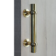 CHRISLIGNE - Poignée de porte laiton - Verni époxy - Entraxe 140mm - vignette