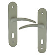 CHRISLIGNE - Ens poig/plaq cle azur aluminium finition inox - vignette