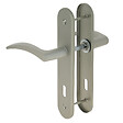 CHRISLIGNE - Ens poig/plaq cle azur aluminium finition inox - vignette