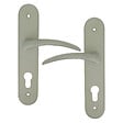 CHRISLIGNE - Ens poig/plaq cyl azur aluminium finition inox - vignette
