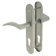 CHRISLIGNE - Ens poig/plaq cyl azur aluminium finition inox - vignette