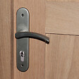 CHRISLIGNE - Ens poig/plaq cyl azur aluminium finition inox - vignette