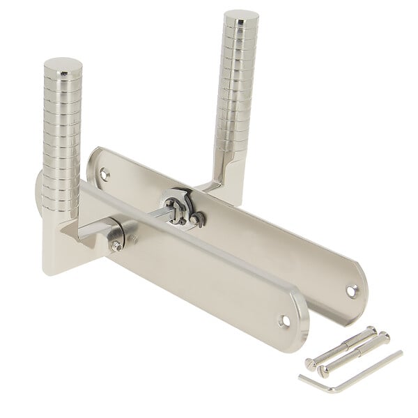 LINEA - Ens poig alum/plaq acier bdc jussieu l nickel mat/brillant - large