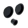 CHRISLIGNE - Kit poignees cuvette ronde a encastrer bdc zamak noir - vignette