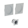 CHRISLIGNE - Kit poignees cuvette carree a encastrer bdc zamak blanc - vignette
