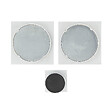 CHRISLIGNE - Kit poignees cuvette carree a encastrer bdc zamak blanc - vignette