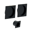 CHRISLIGNE - Kit poignees cuvette carree a encastrer bdc zamak noir - vignette