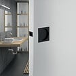 CHRISLIGNE - Kit poignees cuvette carree a encastrer bdc zamak noir - vignette