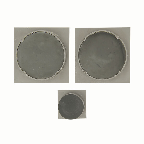 LINEA - Kit poignees cuvette carree a encastrer bdc zamak nickele - large