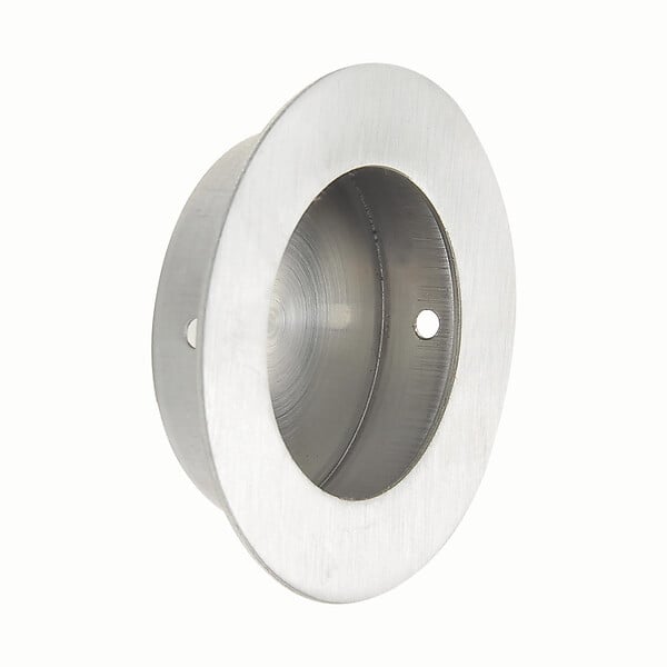 CHRISLIGNE - 1 poignee cuvette a encastrer ronde d.65mm inox - large