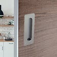 LINEA - 1 poignee encastree rectangle ent 96 zamak chrome mat - vignette