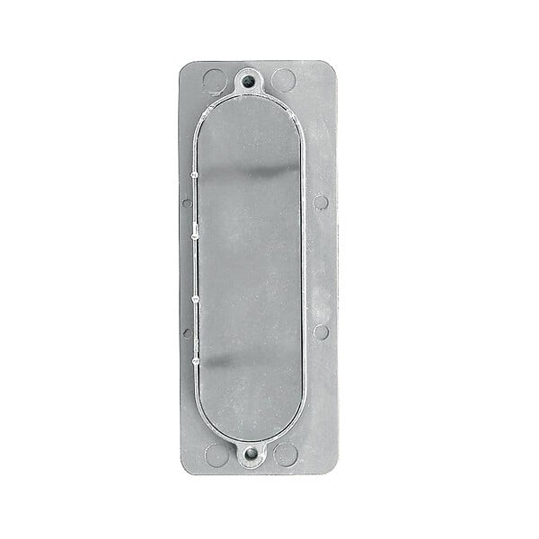 LINEA - 1 poignee encastree rectangle ent 96 zamak chrome mat - large