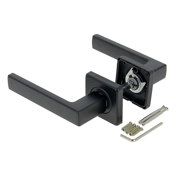 CHRISLIGNE - Ens poig alum / rosace acier joffrin noir mat - large