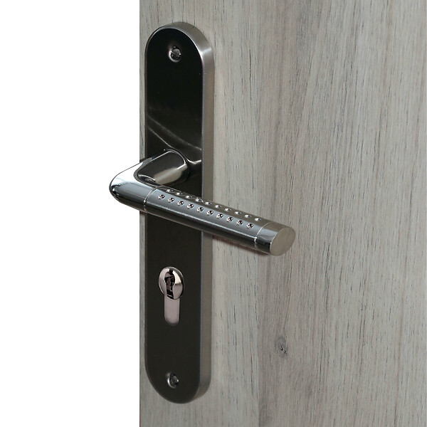 LINEA - Ens pg alu/plaq acier cyl 1 cote pilier tolbiac nickel mat b - large