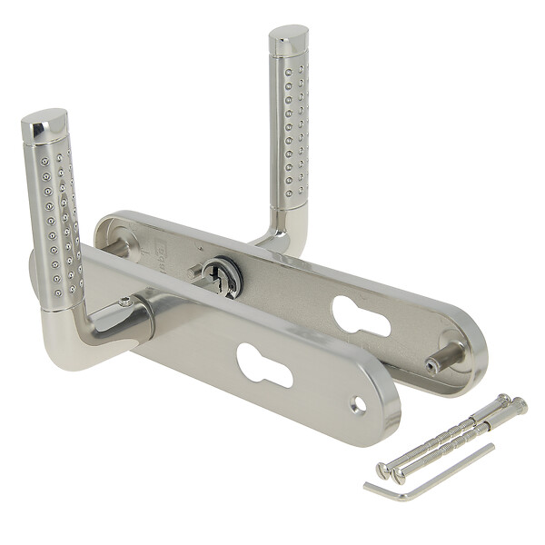 LINEA - Ens pg alu/plaq acier cyl 1 cote pilier tolbiac nickel mat b - large