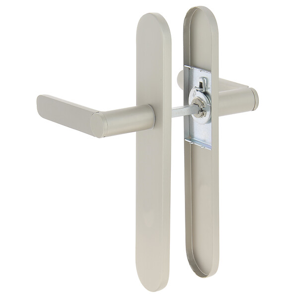 CHRISLIGNE - Ens poig alum/plaq acier bdc meudon k nickel satine mat - large