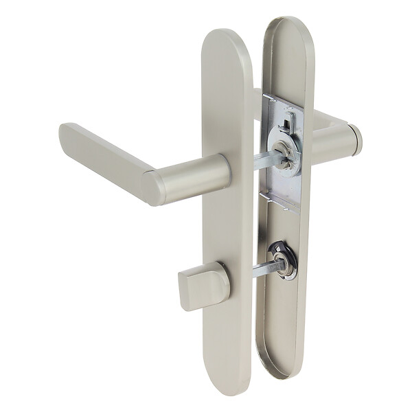 CHRISLIGNE - Ens poig alum/plaq acier cddc meudon k nickel satine mat - large