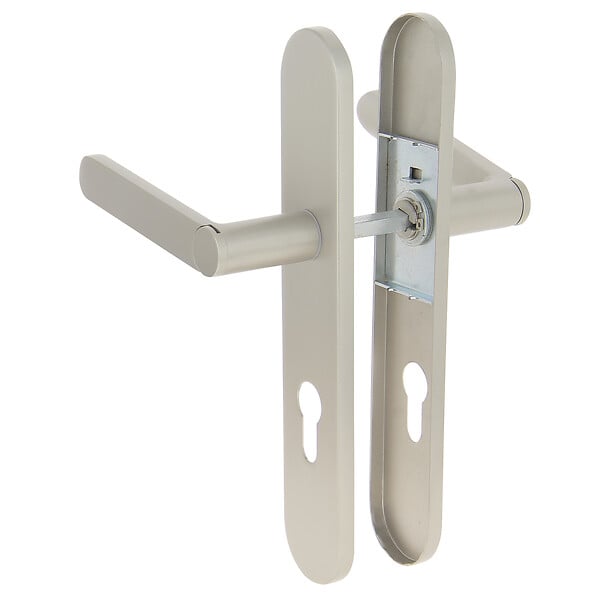 CHRISLIGNE - Ens poig alum/plaq acier cyl meudon k nickel satine mat - large