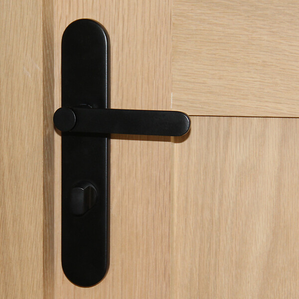 CHRISLIGNE - Ens poig alum/plaq acier cddc meudon k noir mat - large