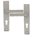 CHRISLIGNE - Ens poig/plaq 195 cyl joffrin alum finition inox velours - vignette