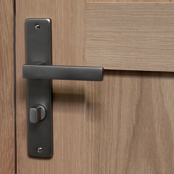 CHRISLIGNE - Ens poig/plaq 195 cddc joffrin alum finition inox velours - large