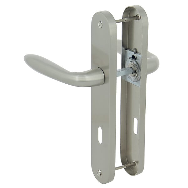 CHRISLIGNE - Ens poig alum /plaq acier cle egee l nickel mat - large