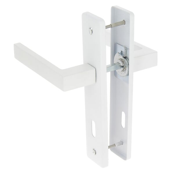 CHRISLIGNE - Ens poig alu/plaq acier 165mm cle joffrin blanc mat - large